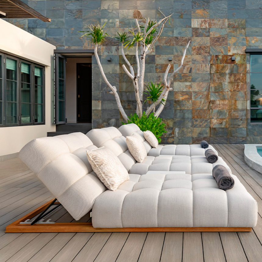 Bite fabric sun lounger