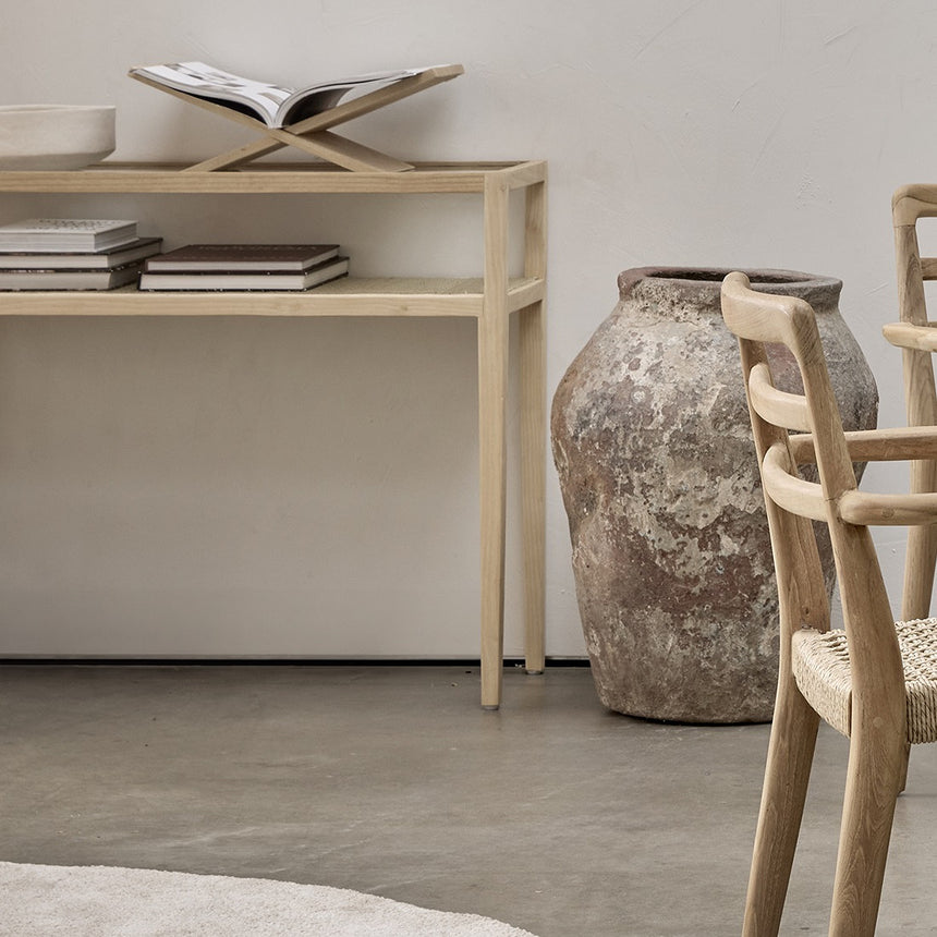 Scandi wooden console table