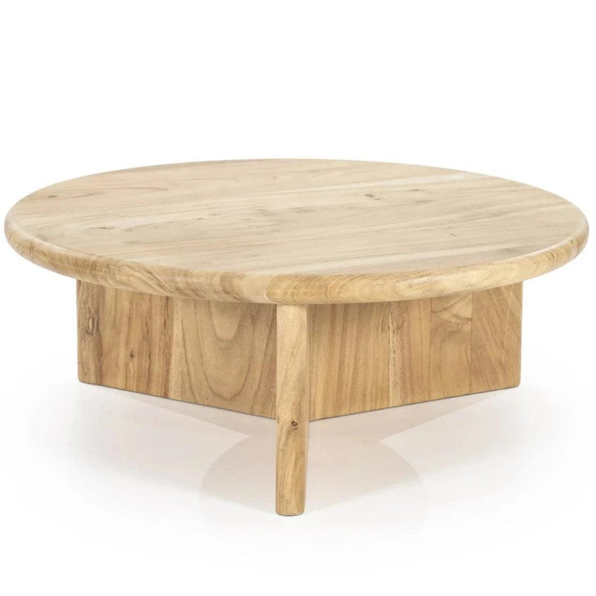 Leoti wooden coffee table Ø80