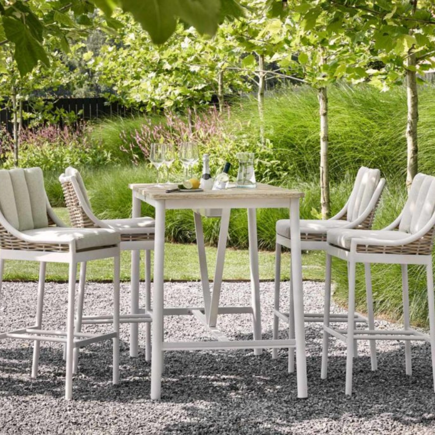 Milou metal garden bar stool