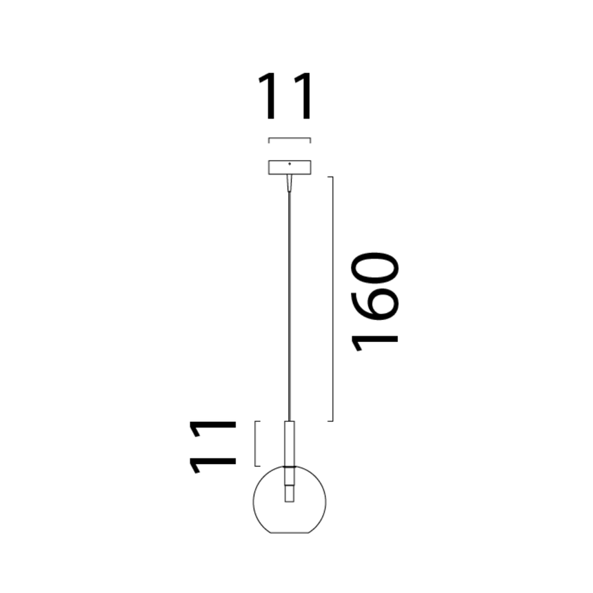 Lido világosszürke üveg függőlámpa
