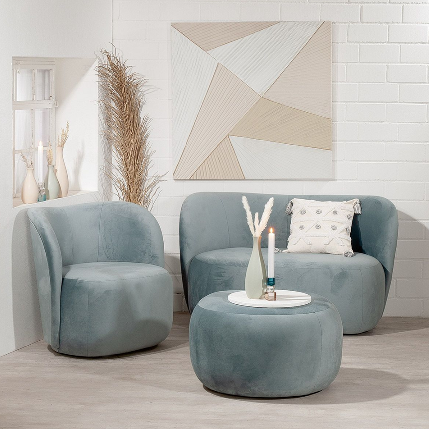 Vienna 1.5-seater velvet sofa