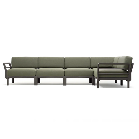 Nardi Maximo 5-seater fabric garden sofa with terra frame