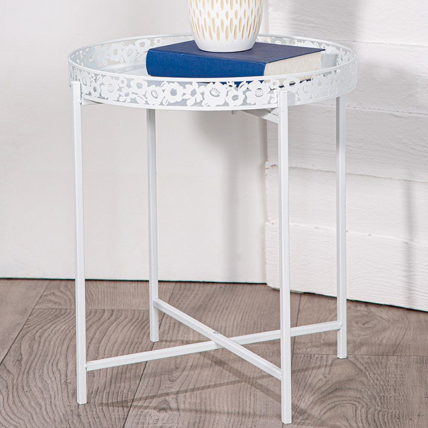 Flower metal storage table