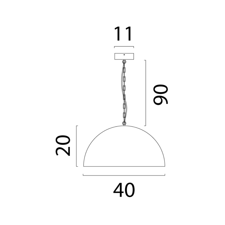 Larino 1-bulb oil-filled metal pendant lamp