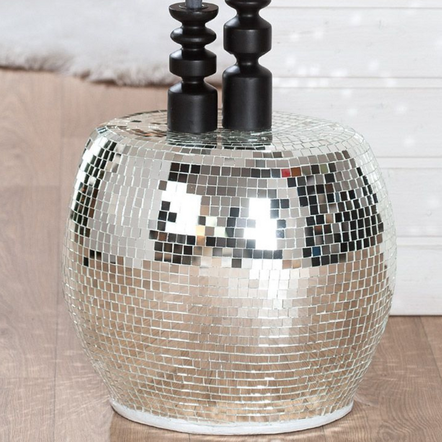 Mirror glass side table