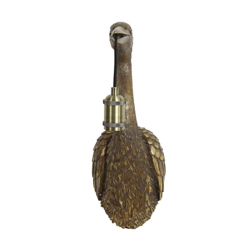 Crane resin wall lamp