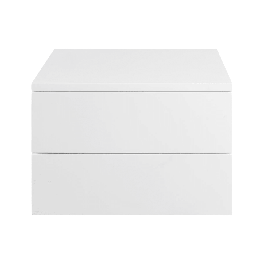 Avignon 2-drawer wall-mounted wooden bedside table