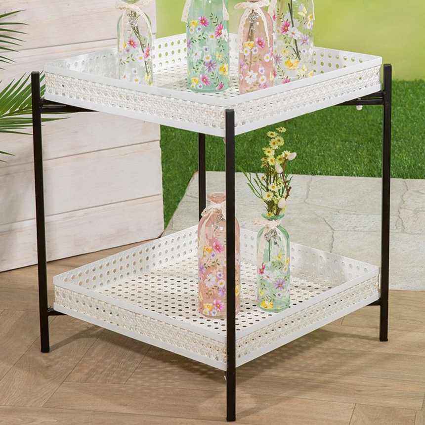 Viennese Braid metal side table