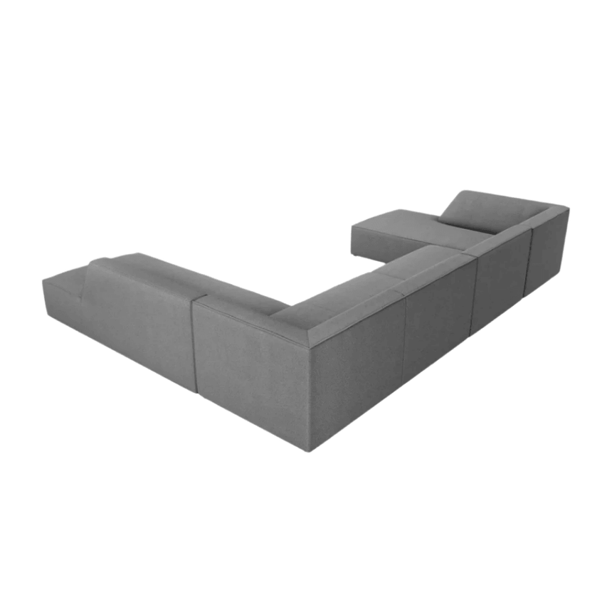 Ruby U-shaped fabric sofa with right corner unit