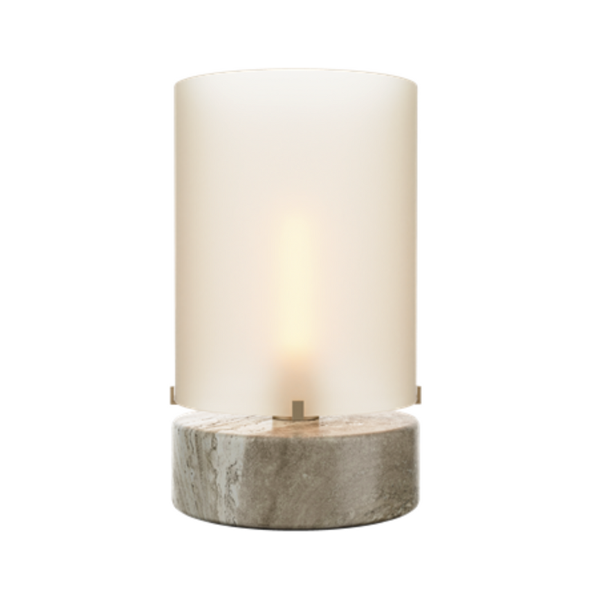 Cilinder travertin asztali lámpa