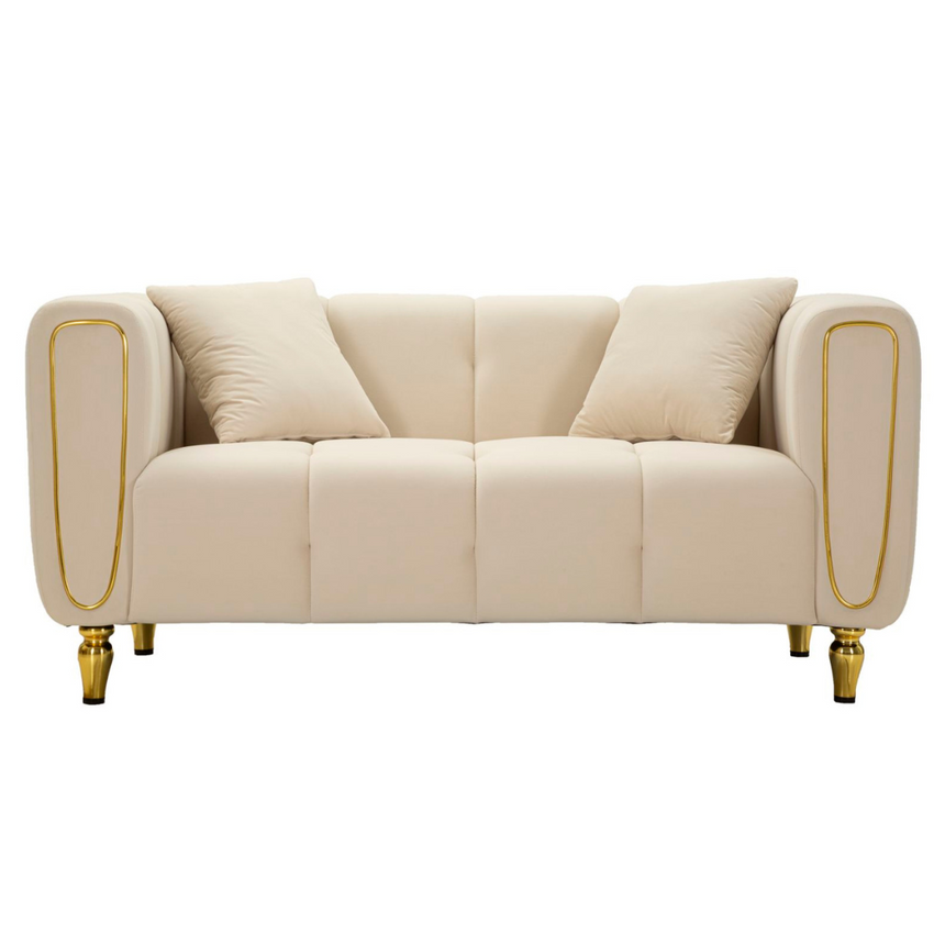 Alma 2-seater velvet sofa