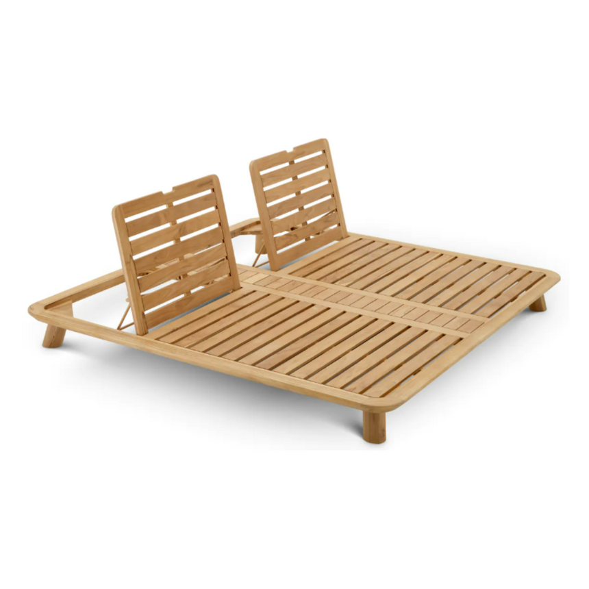 Weston wooden double sun lounger