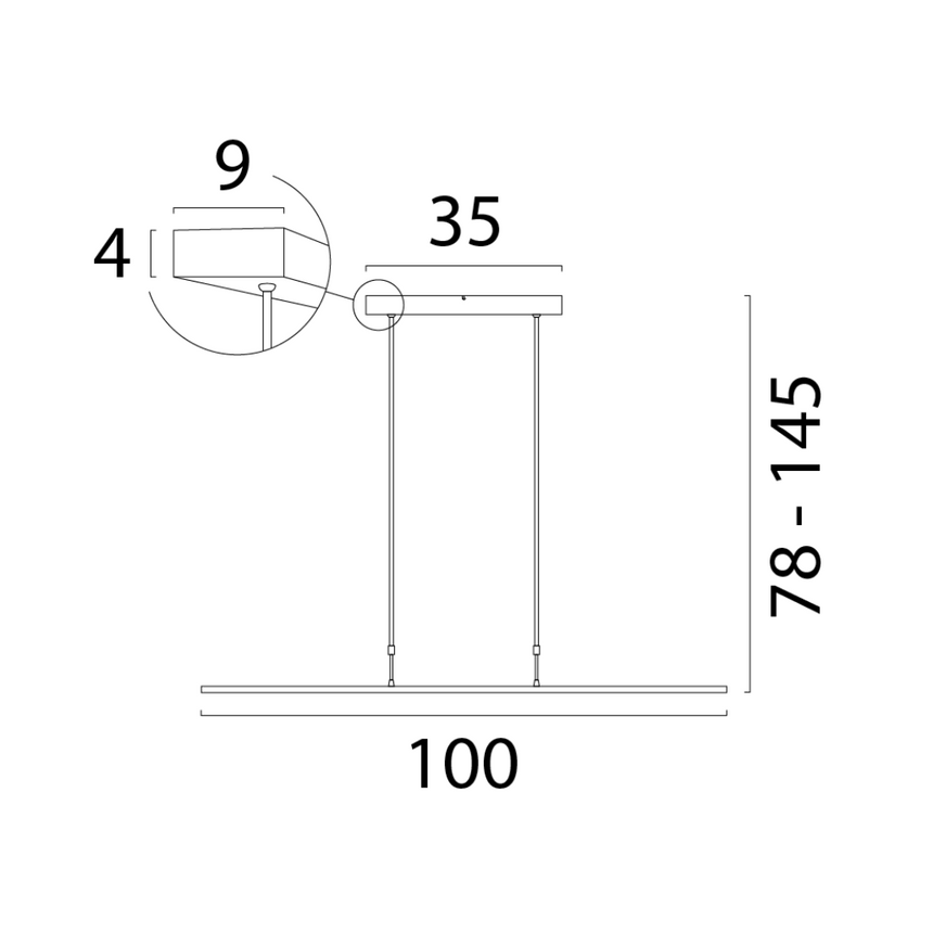 Real2 fém függőlámpa 100
