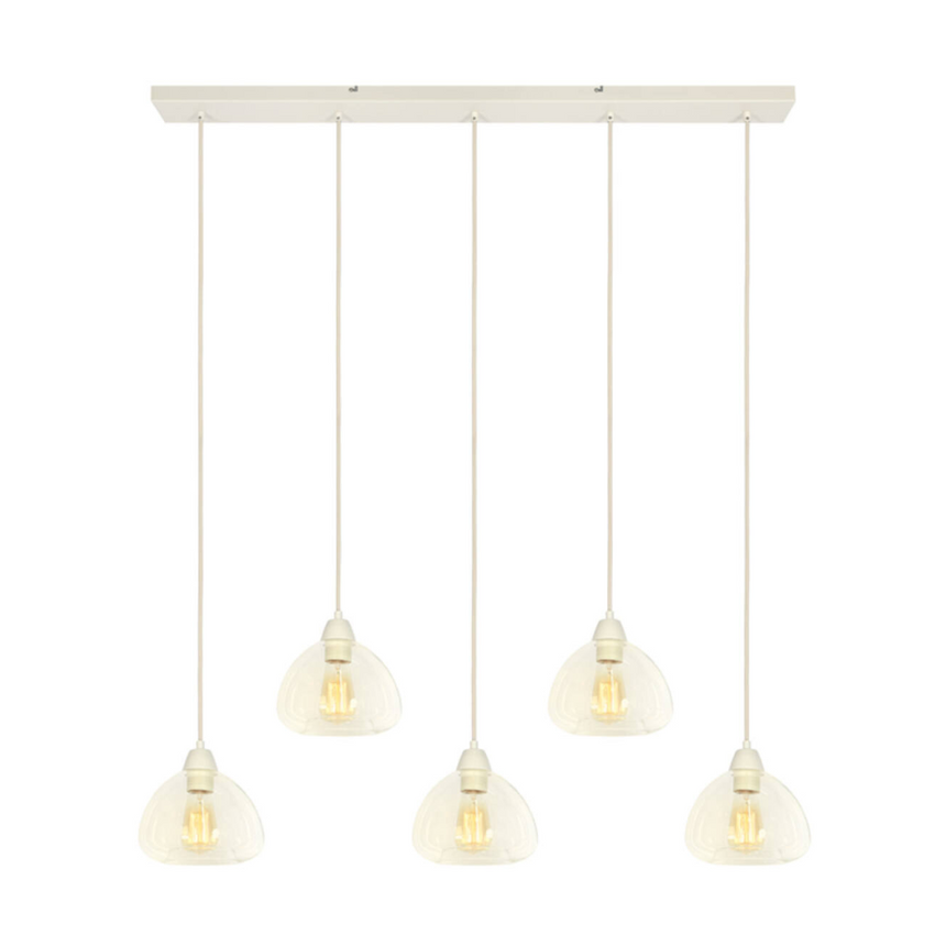 Bisho glass pendant lamp 5 bulbs