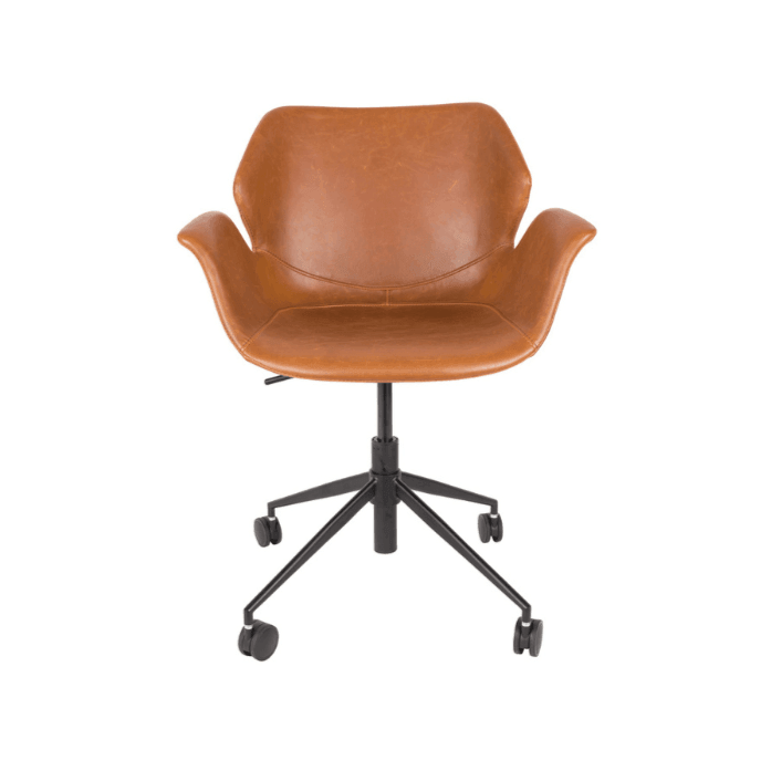 Nikki textile leather rolling chair