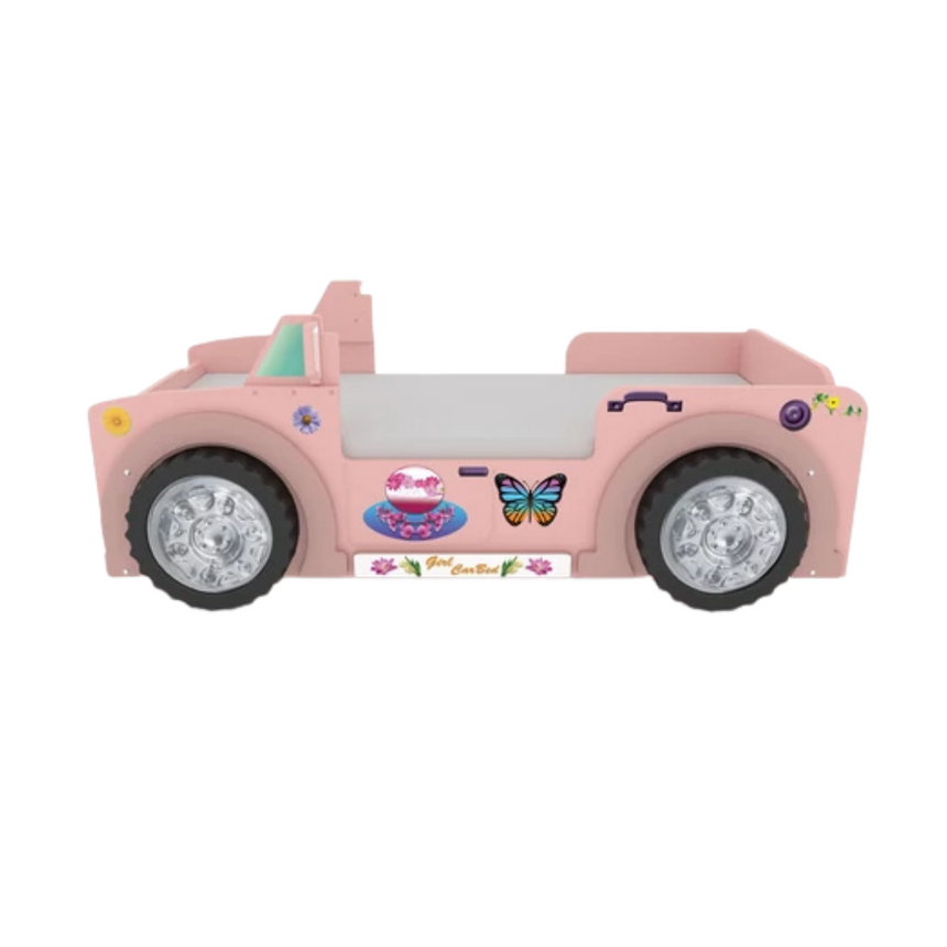 Jeep Pink wooden children's bed