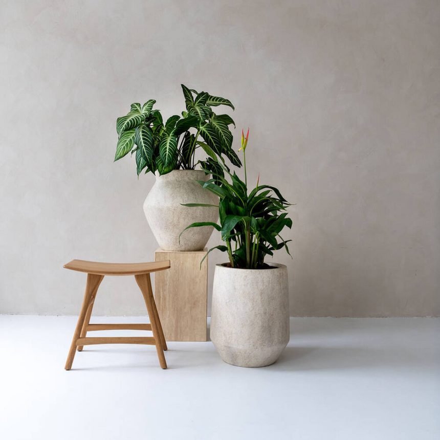 Harith High stone flower pot Ø44