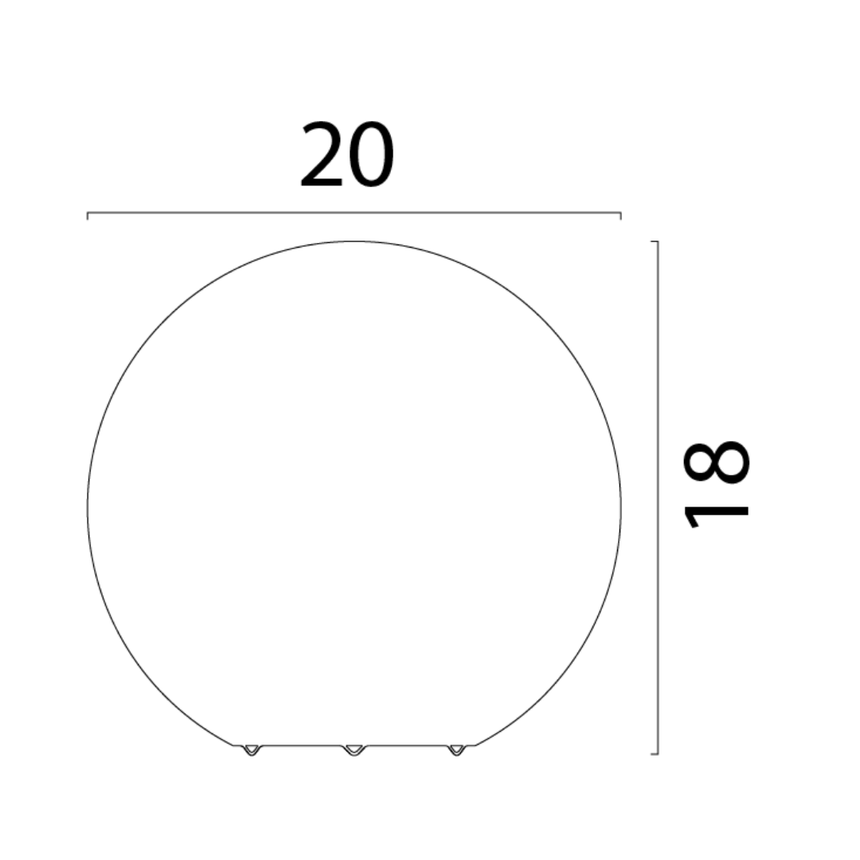 Oblica gömb üveg asztali lámpa