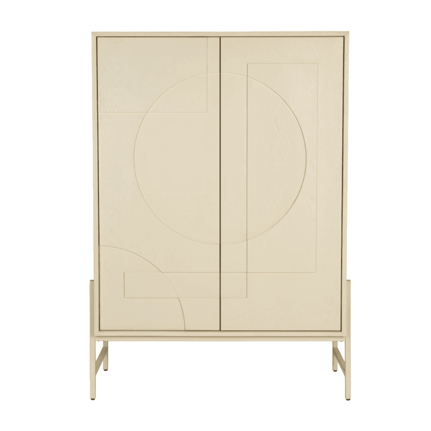 Faces wooden cabinet