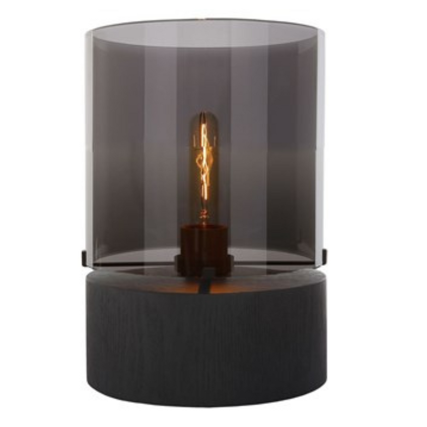 Cilinder Wood fa asztali lámpa Ø27x38