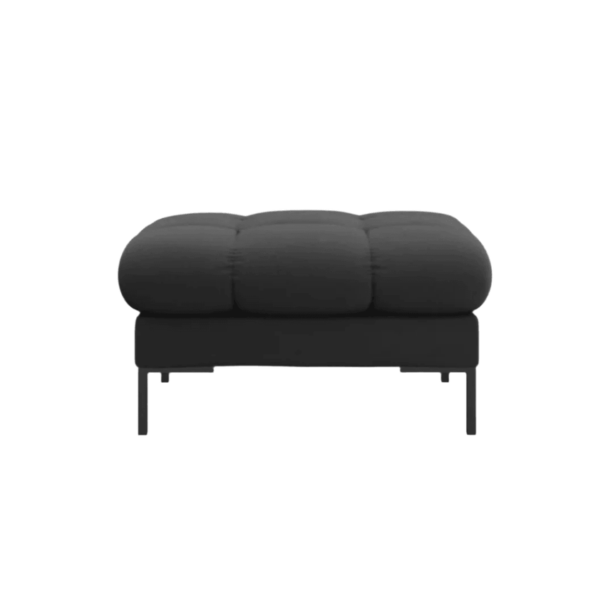 Mamaia fabric pouf with black legs