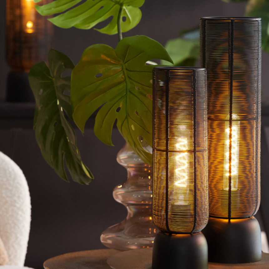 Lezuza fém asztali lámpa Ø11