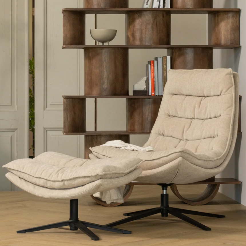 Kube szövet forgó fotel lábtartóval