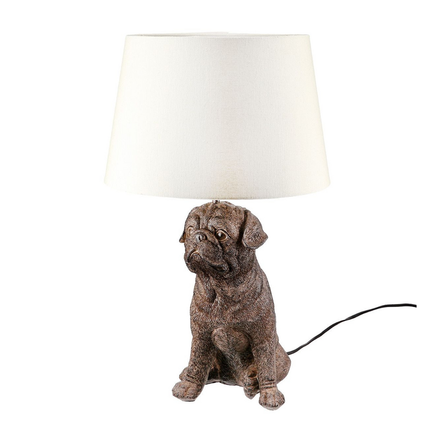 Pug műgyanta asztali lámpa