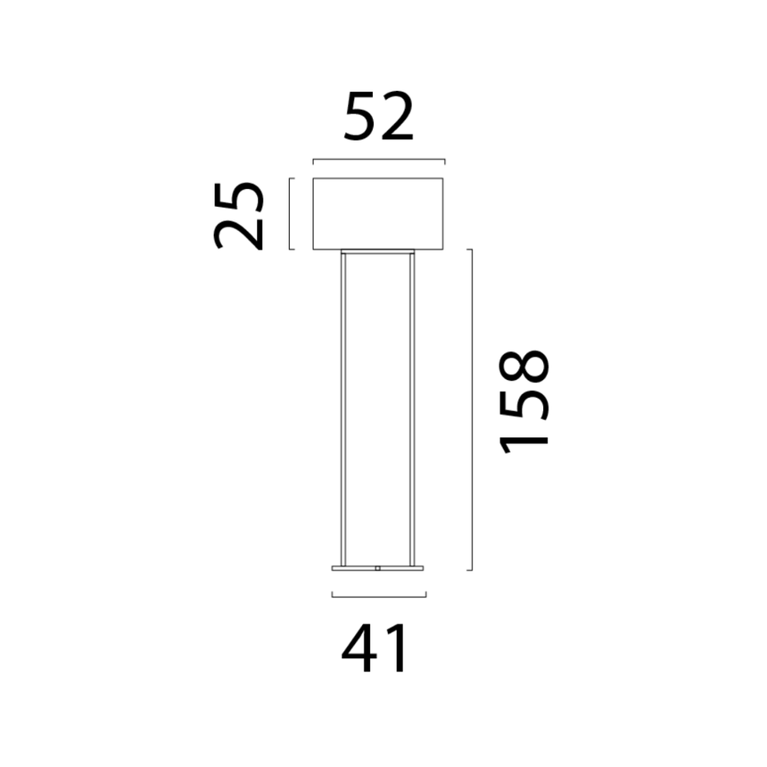 Cross fabric floor lamp with white frame