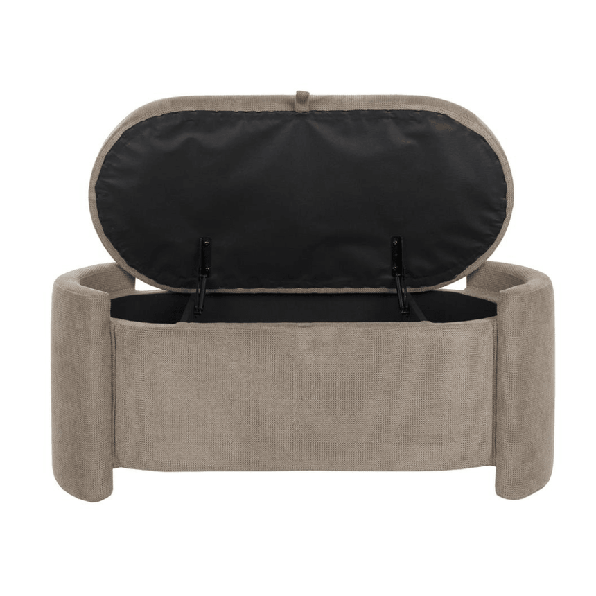 Miro fabric bench with storage