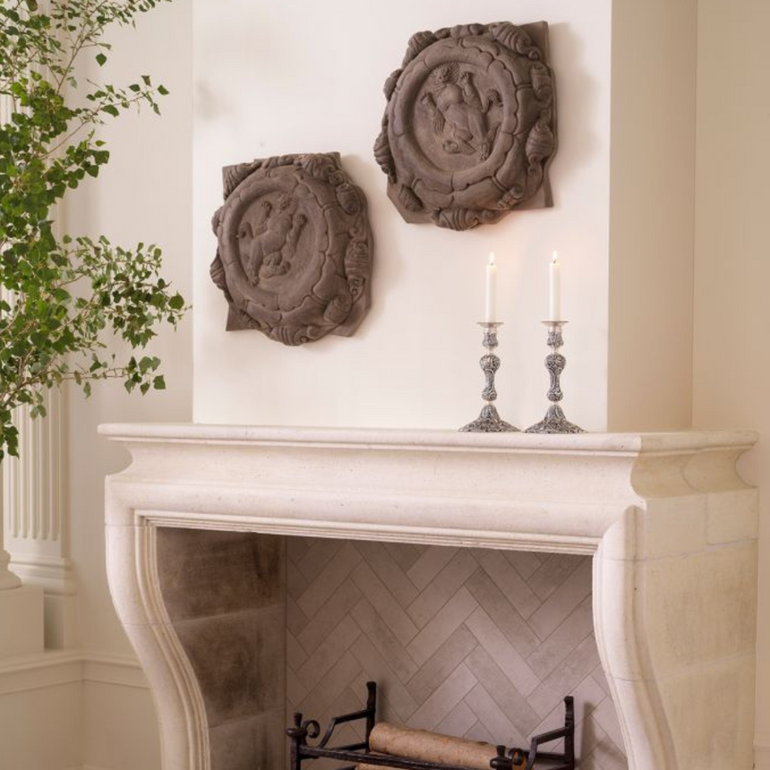 Jasper round metal flower pot medium