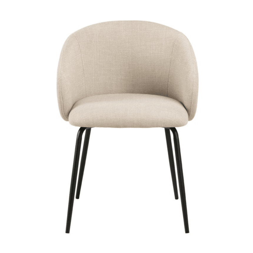 Eleanor fabric chair with black legs