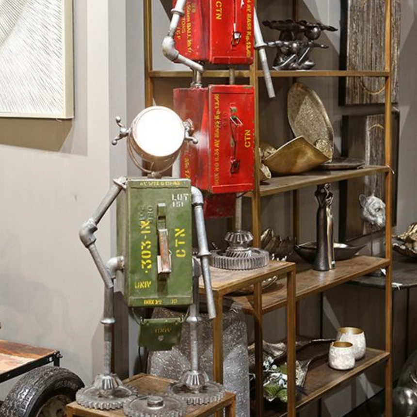 Monkey resin table lamp 34cm