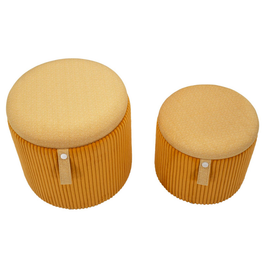 Bolzano corduroy pouf set