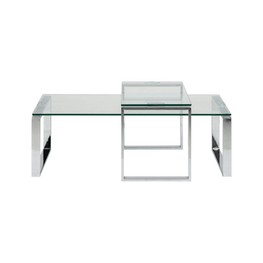 Katrine glass coffee table 115x69 set
