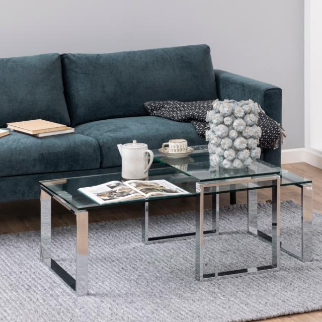 Katrine glass coffee table 115x69 set