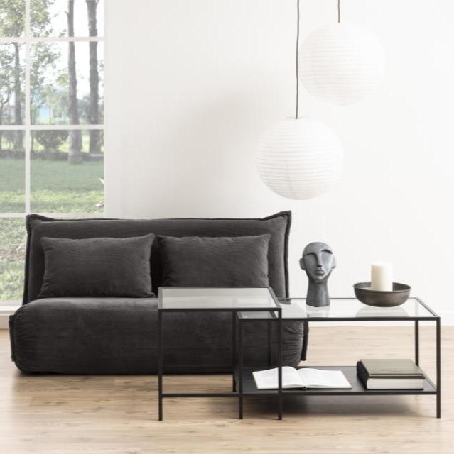 Seaford glass coffee table set