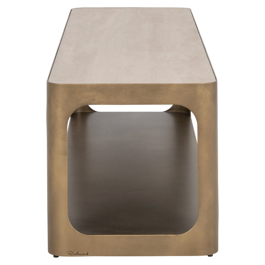 Bloomville 2-door textile leather cabinet