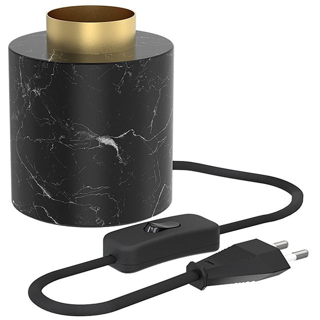 Márvány kerek asztali lámpa váz, E27-0