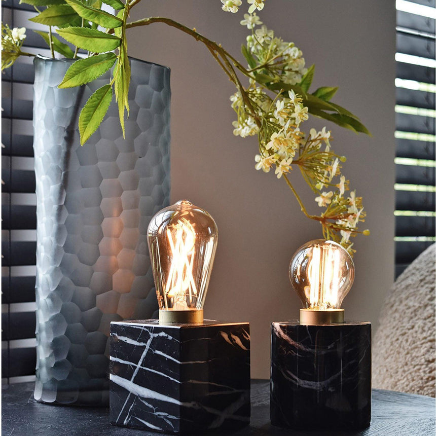 Márvány kerek asztali lámpa váz, E27-1