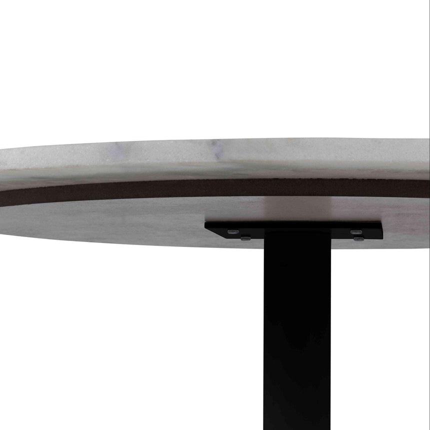 Tarifa márvány étkezőasztal fekete lábbal Ø110-2