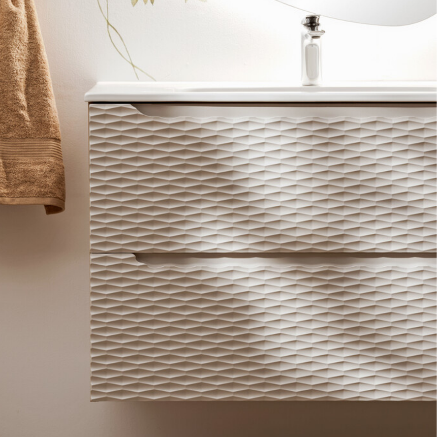 Baggy woven chenille pouf