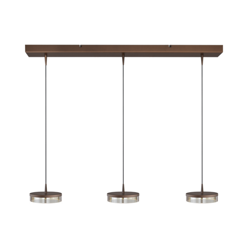 Imperia glass dark brown pendant lamp