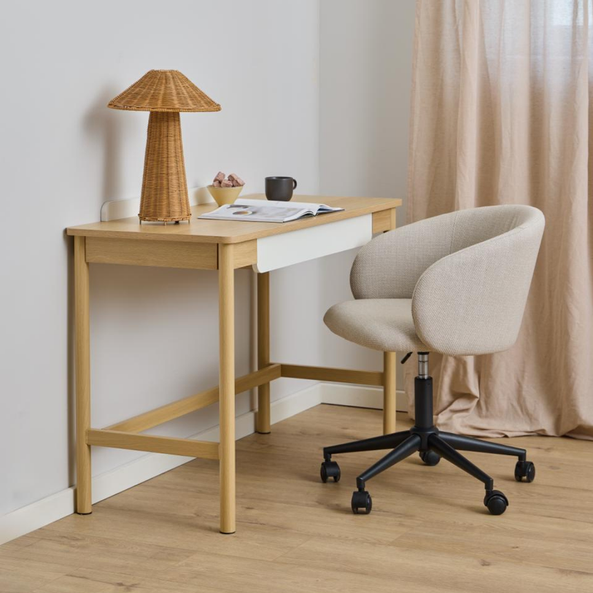 Eleanor fabric chair with black legs