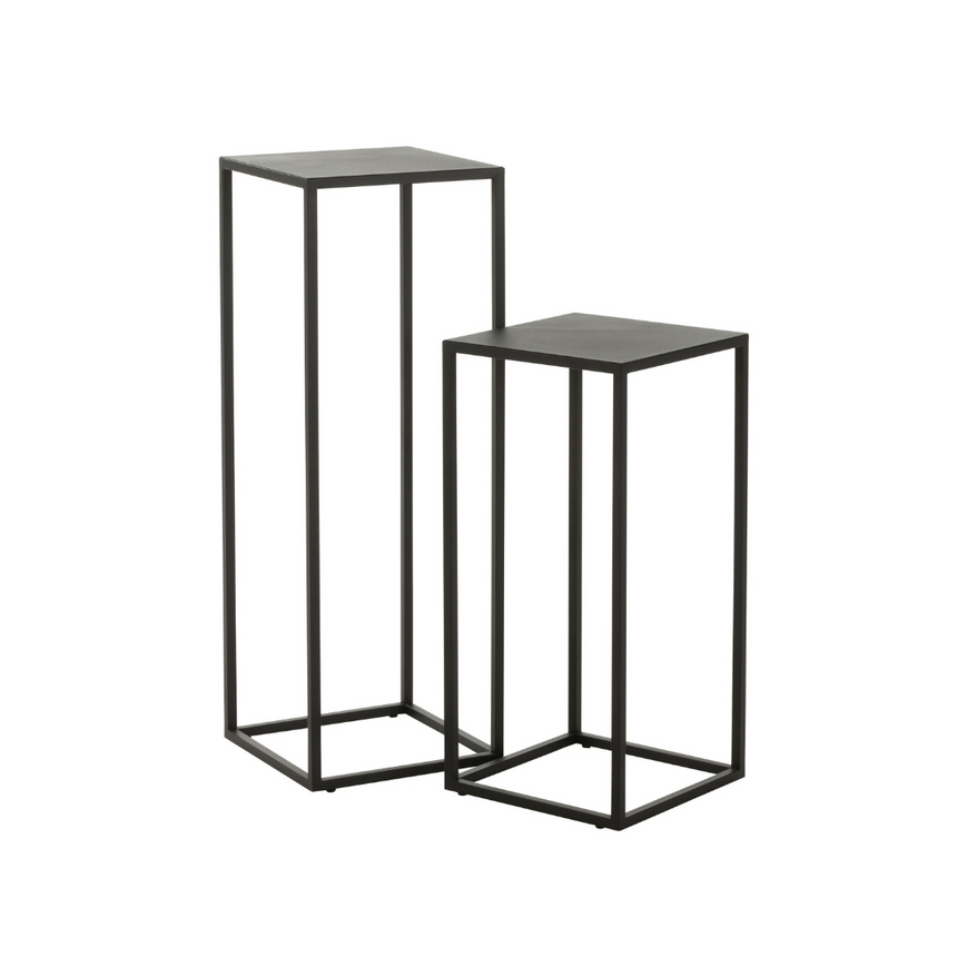 River metal storage table set