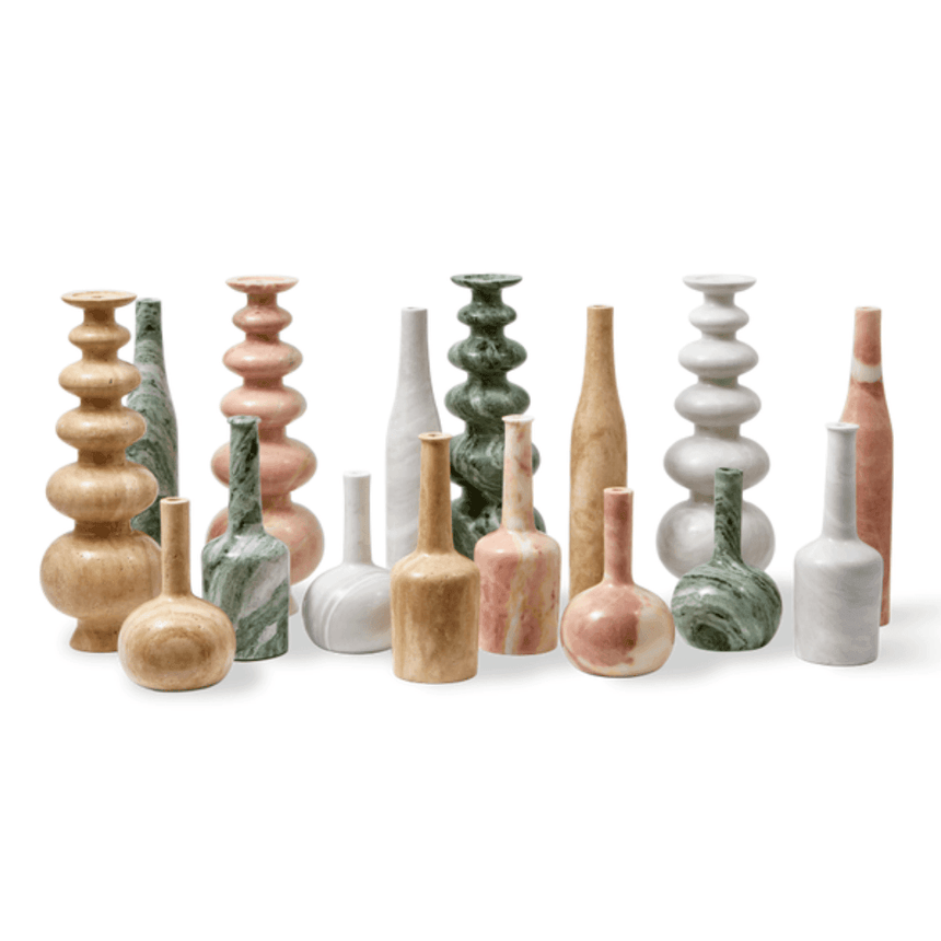 Heritage Bottle marble candle holder