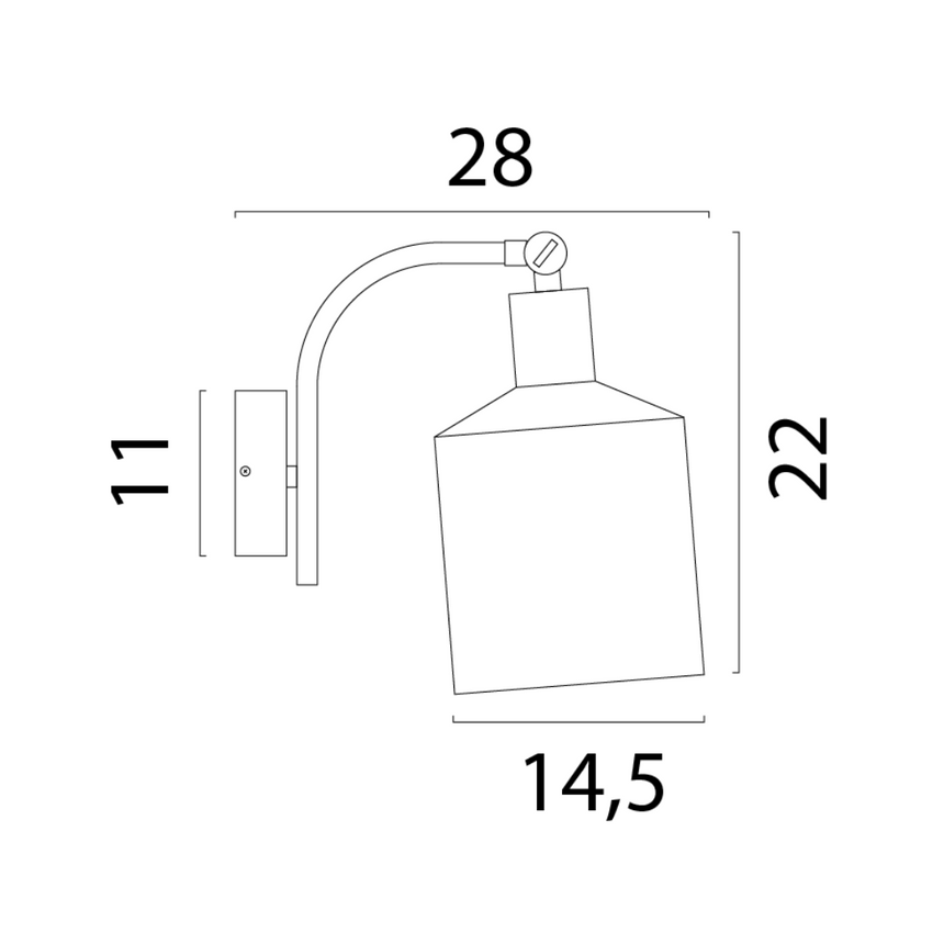 Boris metal wall lamp