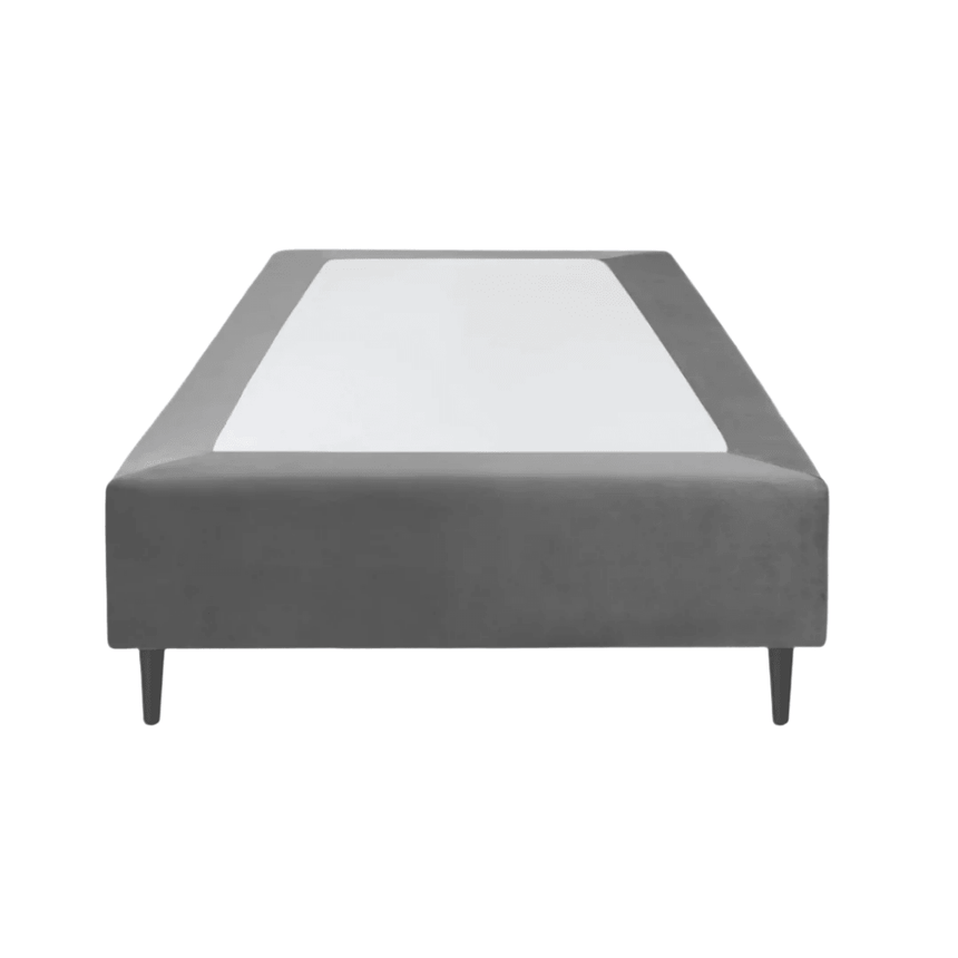 Whale velvet bed frame 90x200 with black legs