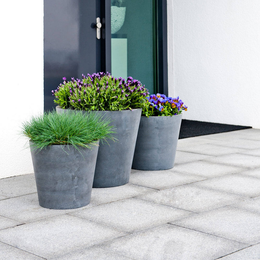 Bucket stone flower pot Ø40